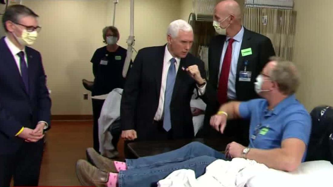 Pence tours Mayo Clinic without a mask despite policy