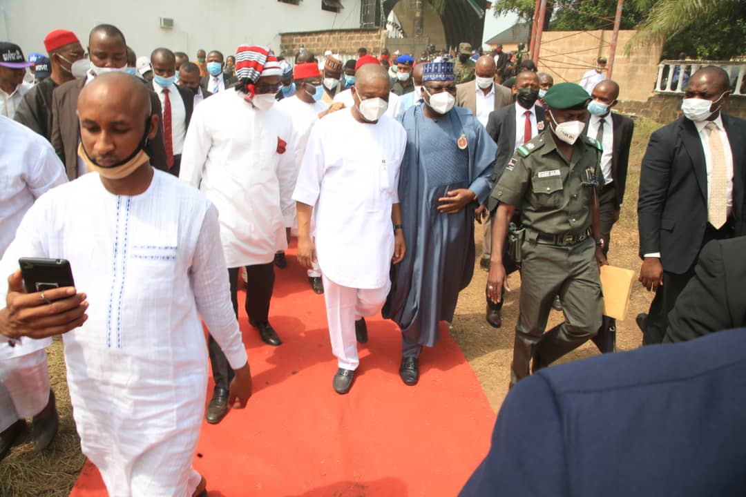 29 Private Jets , 5 Helicopters convey Political Bigwigs , Business Moguls to Orji Kalu’s father’s 10th  anniversary