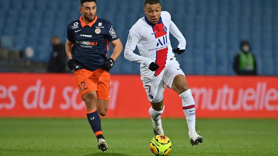 mbappe brings up century as psg win at montpellier