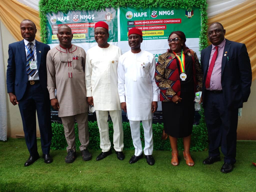 Minister of Mines and Steel Development, Dr. Uchechukwu Ogah, Prof. Benard Odoh and other members of NAPE