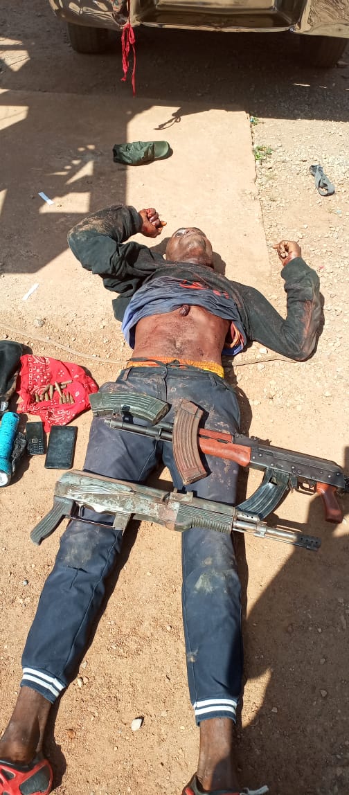 Gunman killed at Uwana Divisional Police, on Sunday, October 24, 2021 in a fresh attack.