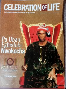 Late Paa Egbedubi Nwokocha.