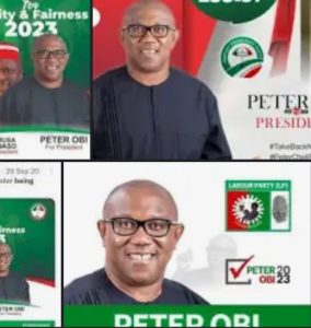 Peter Obi's presidential campaign posters