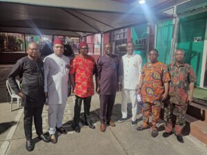 First (3L): Chief Eric Opah flanked by other stakeholders of the People's Democratic Party, PDP.