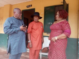 From (1R): Evang. (Mrs.) Paul Omeruo; Col. Barr. Paul Omeruo (Rtd.) and Chief Friday Eluwa.