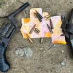 Guns and bullets recovered from suspected gunmen