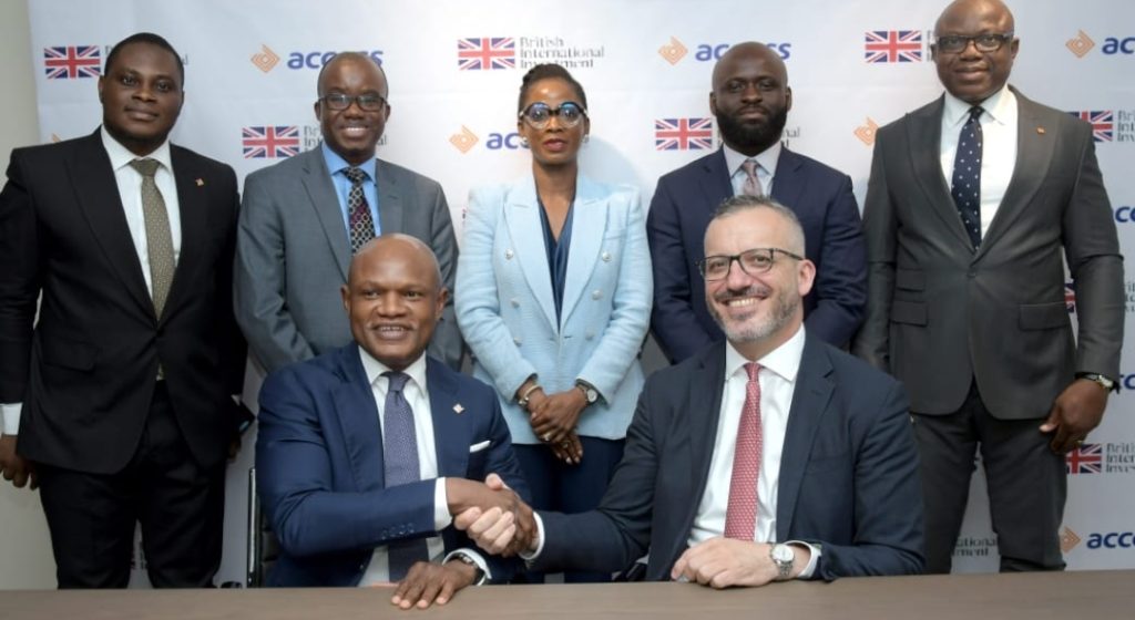 Photo 2 Caption:

Front Row (L-R): Seyi Kumapayi, Executive Director, African Subsidiaries, Access Bank PLC, and Admir Imami, Director & Head of Trade and Supply Chain Finance, British International Investment (BII)

Back Row (L-R): Kehinde Adeoti, Team Lead, Strategic Investments, Access Bank PLC; Benson Adenuga, Head of Office & Coverage Director, Nigeria, BII; Adeola Ukoha, Coverage Manager, Nigeria, BII; David Banson, Investment Manager, Trade and Supply Chain Finance, BII, and Rowly Isioro, Head, Trade and Global Transaction Banking (Africa), Access Bank PLC, at the official signing of the $60 million trade finance facility for Access Bank Plc in Nigeria and five of its pan-African subsidiaries in Lagos, recently.