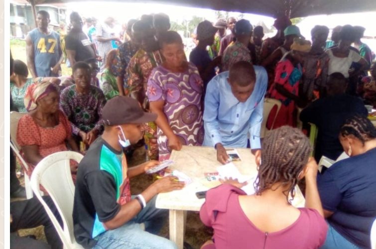 Some of the beneficiaries of the Benjamin Kalu Foundation and Vision Saver Eye Care Limited medical outreach during the screening exercise in Bende Federal Constituency of Abia State Photo: Deputy Speaker's Media Office