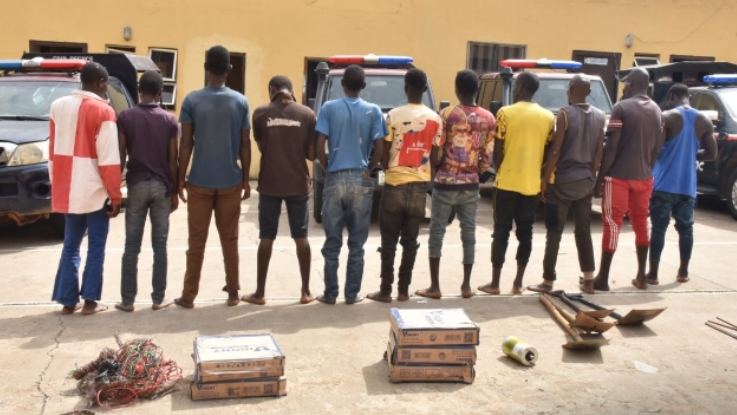 FCT NSCDC Arrests 11 Suspects for Vandalism, Illegal Mining, Others