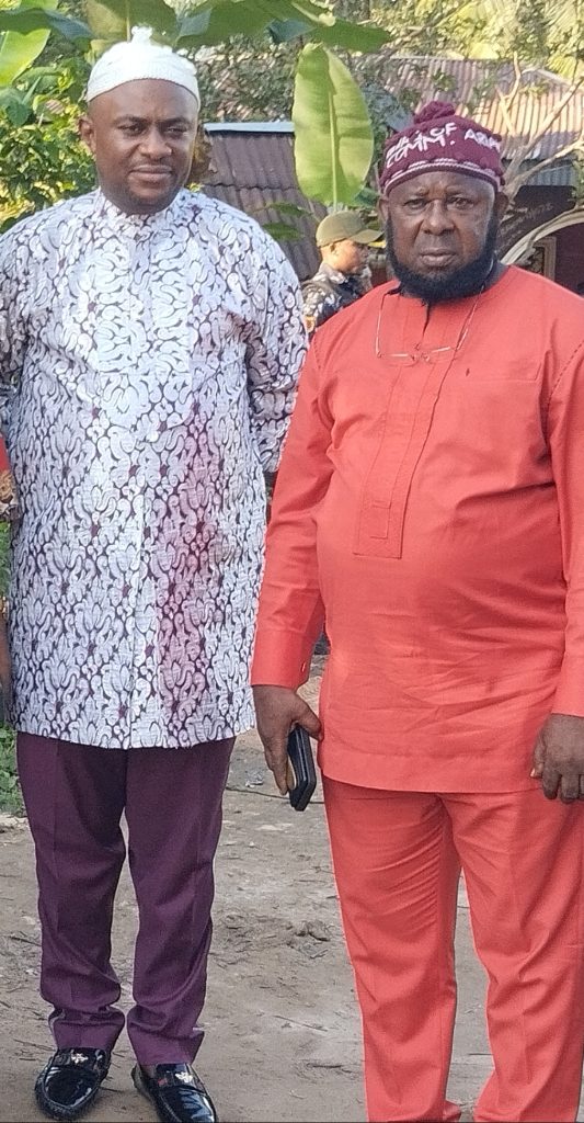 From (L): Evang. (Comrd.) Osinachi Nwaka, Chairman and Chief Charles Ugboaja, deputy Chairman, Ikwuano Local Government Area of Abia State.