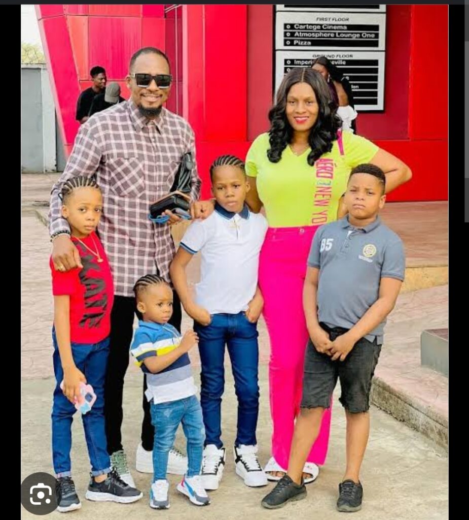 Popular Nollywood Actor, Junior Pope (late) and his family 