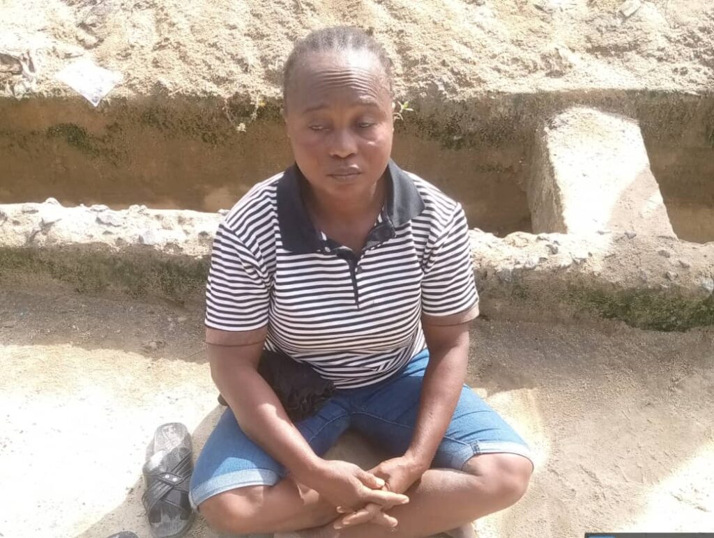 Mrs Olushola Areke, the Human trafficker in connection with Miss Fayoke Kunle, a 22-year-old daughter of Mrs Ainor Kunle.