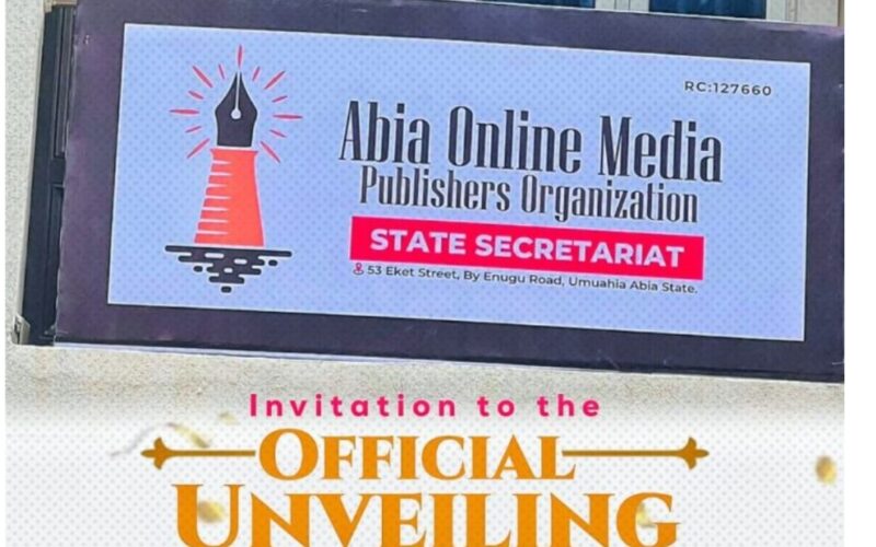 Official unveiling ceremony of the State Secretariat of Online Media Practioners Association of Nigeria (OMPAN).