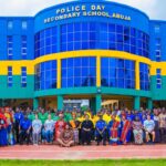 ACP Ibidapo Olubiyi; Matilda Belleggia; Angelica Felici Caravella; Prof Hauwa Ibrahim, and Minister of State for Police Affairs, FCT Mandate Secretary, Mrs. Adebayo Benjamins-Laniyi; Hajia Imaan Sulaiman-Ibrahim; CP S. W. Abdul; POWA FCT Secretary, Mrs. Oyarekha Fatimo, POWA PRO, Comfort Omoleye; Director Police Inspectorate (MPA), Bola Aderele; DavidMarulanda and others during the inspection of the STEAM programme held at the Police Secondary School in Abuja.