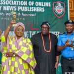 The Honourable Minister of State for Police Affairs, Hajia Imaan Sulaiman-Ibrahim, flanked by secure stakeholders at 2024 NAOSN award.