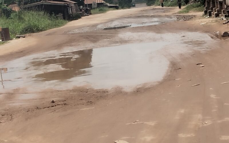 Dilapidated Ikwuano- Ikot-Ekpene road.