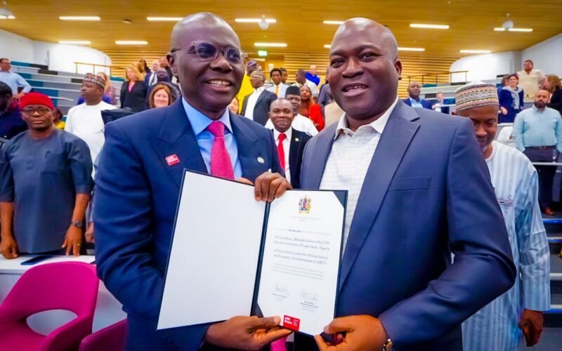 From (L): Gov. Babajide Olusola Sanwo-Olu and Dr. Ayo Ogunsan