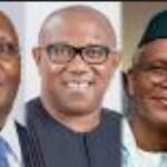 Dr. Peter Obi (M); Alhaji Atiku Abubakar (Left); and Nasir El-Rufai (R).