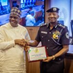 From (R-R): Mr. Olukayode Adeolu Egbetokun, Ph.D., NPM, the Inspector-General of Police and Akutah Pius Ukeyima, the Chief Executive Officer of the Nigerian Shippers’ Council.