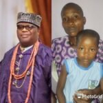 From (L): HRM, Eze Innocent Adiele Nwaigwe, the Chairman of Umuahia North Traditional Rulers Council, Abia State; Mr. Uche Igwe and his daughter, Miss Chidera Igwe.