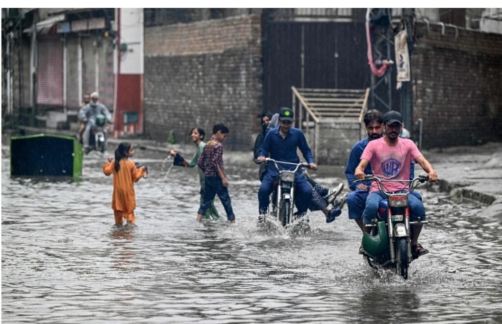 Pakistanis striving amidst raging flood.