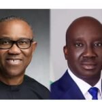 (L-R): Dr. Peter Obi and Sen. Monday Okpebholo, the Governor of Edo State.