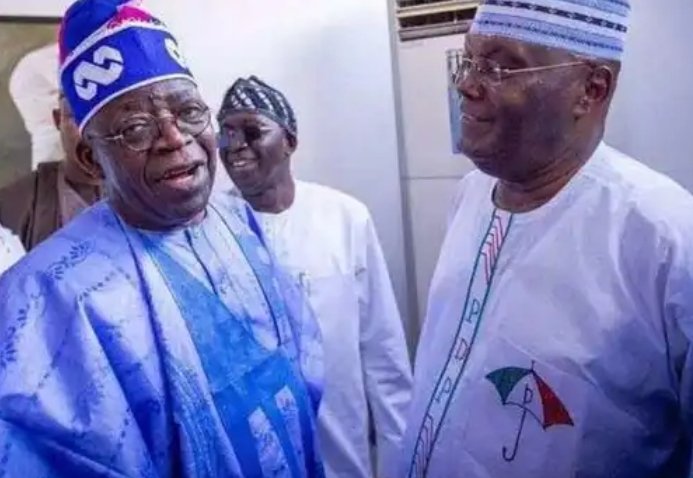 (L-R): President Bola Ahmed Tinubu and former President, Alhaji Atiku Abubakar.