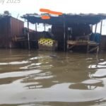 The scene of flood mishap in Maiduguri, the capital of Borno State.