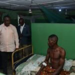 The Chairman of E.C.K Foundation, Chief Dr. Emeka C. Kalu supervising one of his patients.