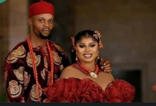 Popular Nollywood Actress, Evans Okoro and her husband, Chibuzo Erikife.