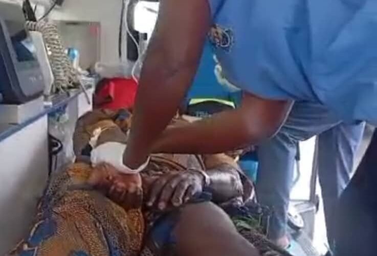 Victim of Togolese motorist speed-induced autocrash.