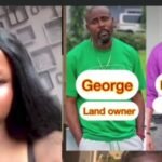 George Idumangi, land owner (M); Richard Ekpeboh, real estate agent (1R) and Victory Bernard Henry (George's girlfriend) (1L).