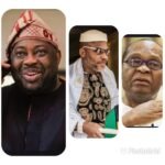 (L-R): Dele Momodu; IPOB leader, Mazi Nnamdi Kanu; and Joe IGBOKWE.