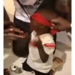 A minor undergoing cult initiation process in Anambra State.