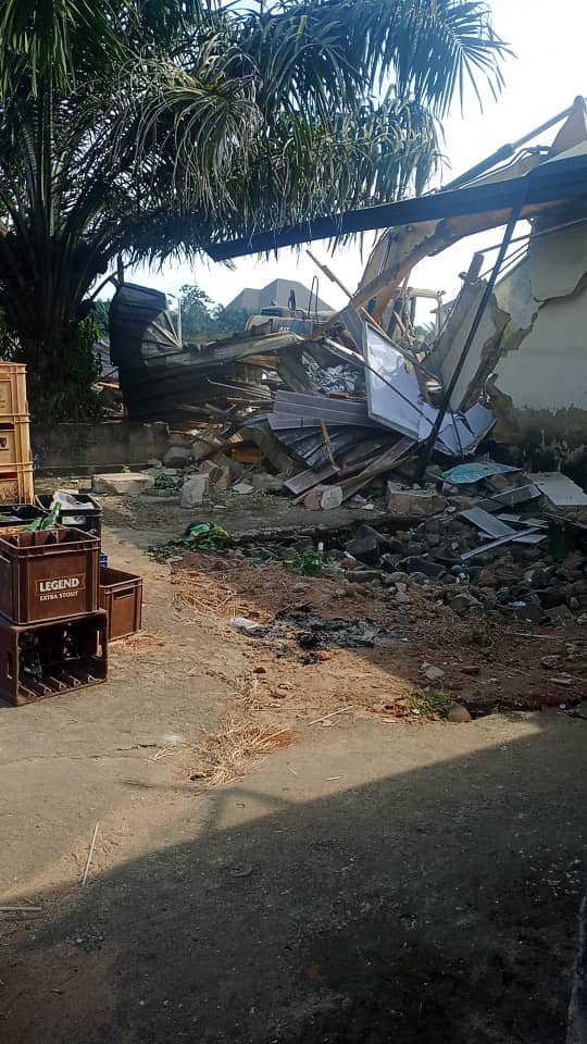 The demolished Abia Hotel.