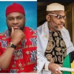 From (R-L): Mazi Nnamdi Kanu, the leader of the Indigenous People of Biafra (IPOB) and Dr. Chima Anyaso, the founder and President of Chima Anyaso Foundation.