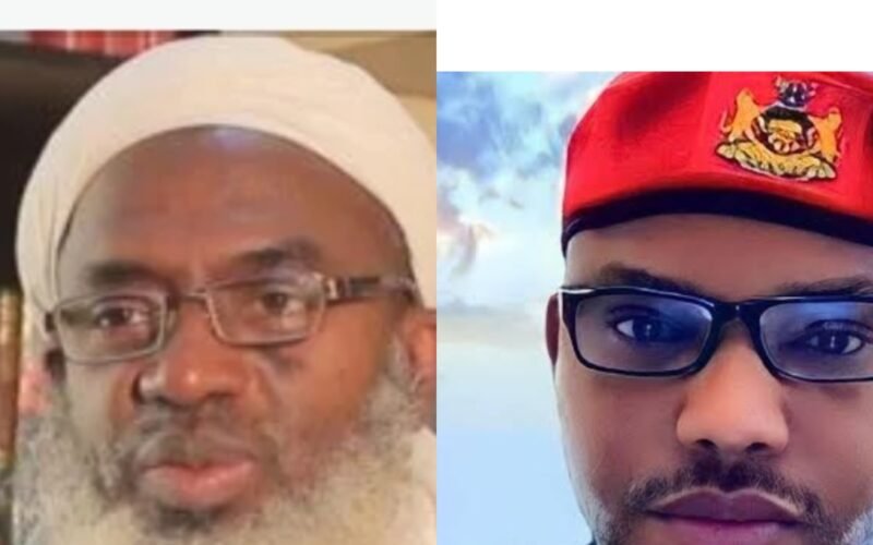 (L-R): Sheikh Ahmad Gumi, Islamic cleric and Mazi Nnamdi Kanu, the leader of the Indigenous People of Biafra (IPOB).