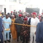 Abia State Governor, Dr . Alex Otti (3L) at the house opening of E.C.K Foundation Chairman in Bende, Chief Dr. Emeka Charles Kalu (4L).