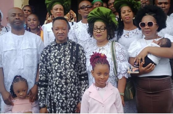 Rev. Blessed Amalanbu, the founder of Christ Generation Ministry (M), flanked by members of the church.