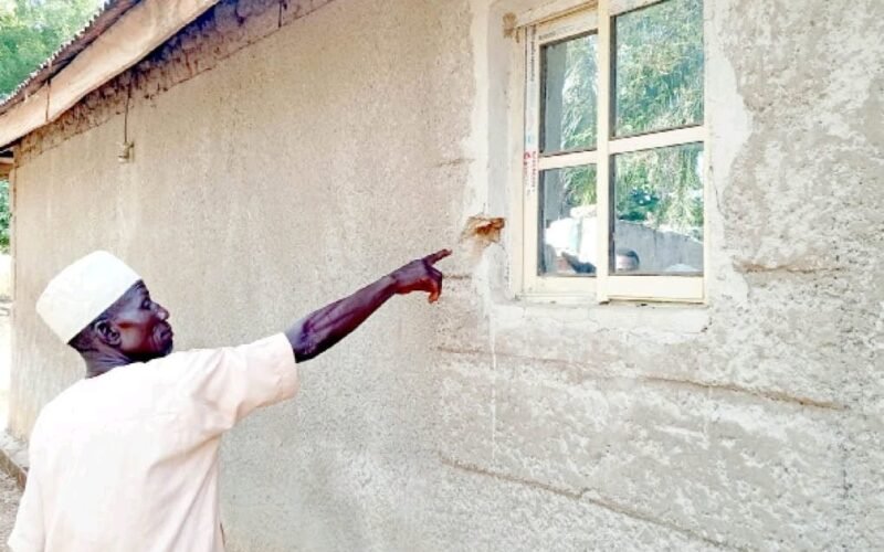 Mr. Thomas Wahab Sarki, the man who crawled 500meters to escape from bandits' attack.