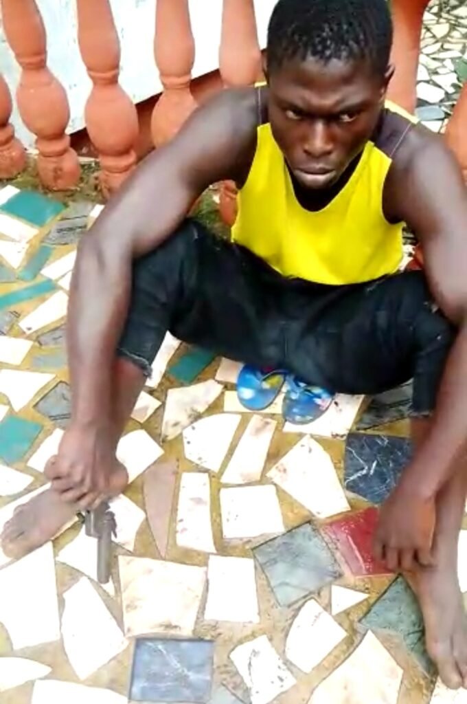 Throw back video of Solomon Ikeokwu in possession of a gun and being interrogated by the police at the State CID.