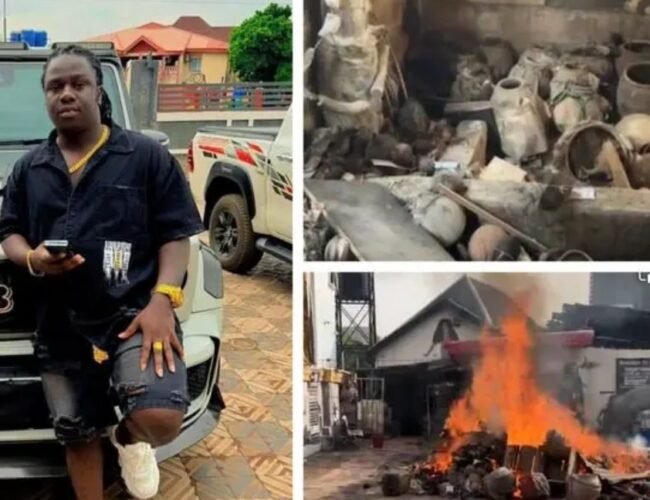 Anambra Govt Demolishes ‘Akwa Okuko Tiwara Aki’ Shrine After Court Jails Native Doctor 11 Months