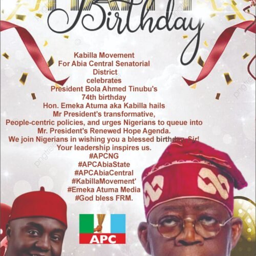 Kabila Movement Celebrates Tinubu at 74, Backs Renewed Hope Agenda