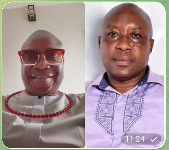 From L-R): Comrd. Akpovoke Otiti and Prince Clinton Uba.