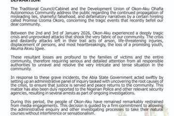 Okon-Aku Community Issues Strong Warning to Promise Uzoma Okoro Over False Narratives, Defamation