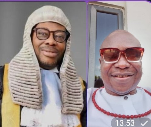 From (L-R): Dr. Monday Ubani SAN and Comrade Akpovoke Otiti, GOMEP President.