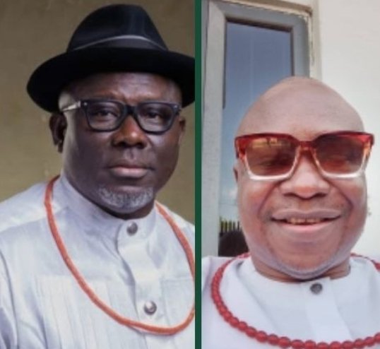 Governor Sheriff Oborevwori and Akpovoke Otiti.