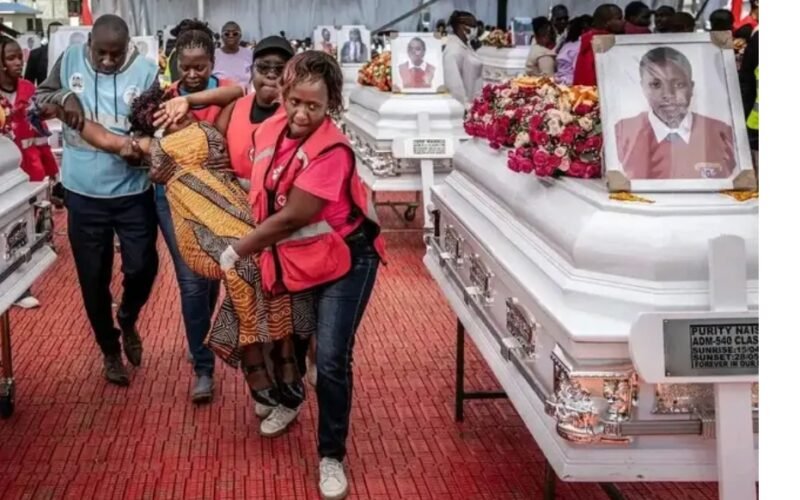 Remains of Kenya pupils victims lying in state.