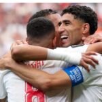 Morocco players in their ecstatic mood.