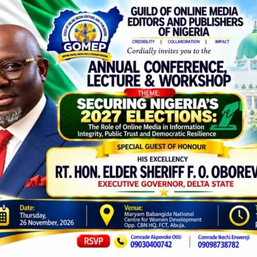 Oborevwori to Attend GOMEP-NG 2026 Conference as Special Guest